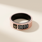 Al Rayan Dhikr Ring 2.0 in rose gold with digital tasbih counter display